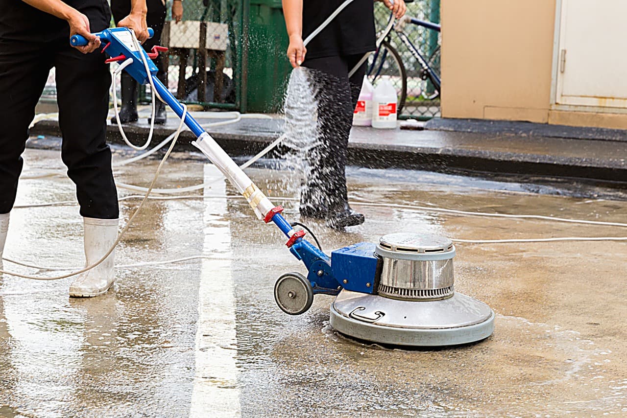 Concrete Floor Grinding Machine Work